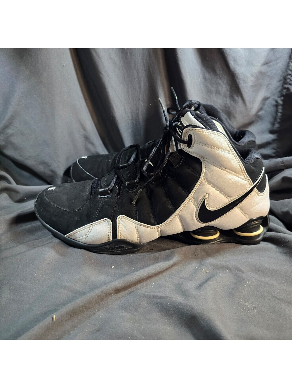 2006 NIKE SHOX Nike Elite Men's White Basketball Shoes Size 10.5 Panda Shox